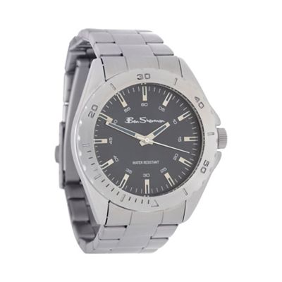 Men's silver stainless steel bracelet watch r959